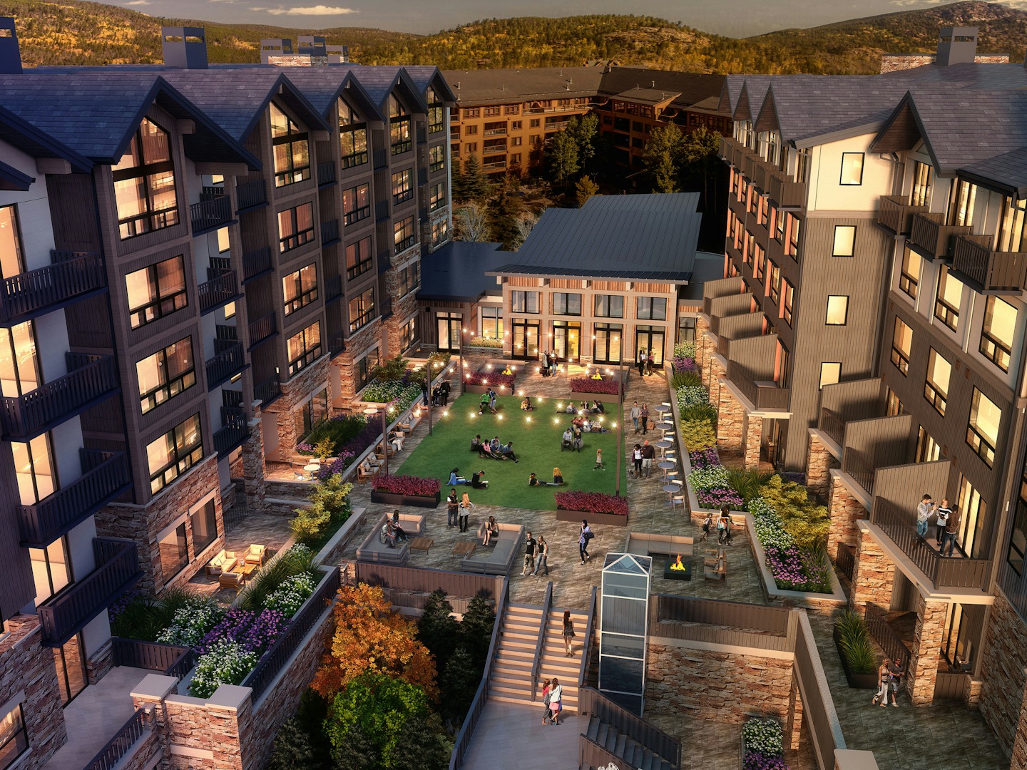 Kindred - View of Events Courtyard | OZ Architecture